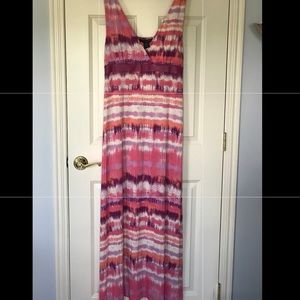 Calvin Klein Jeans Sunkist Coral Maxi Dress